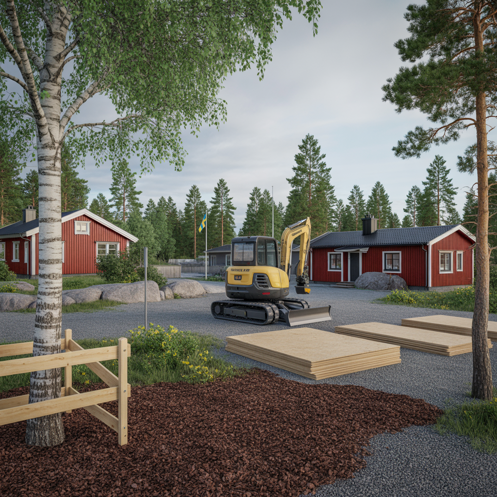 skydd av trad vid markarbete checklista fore gravstart