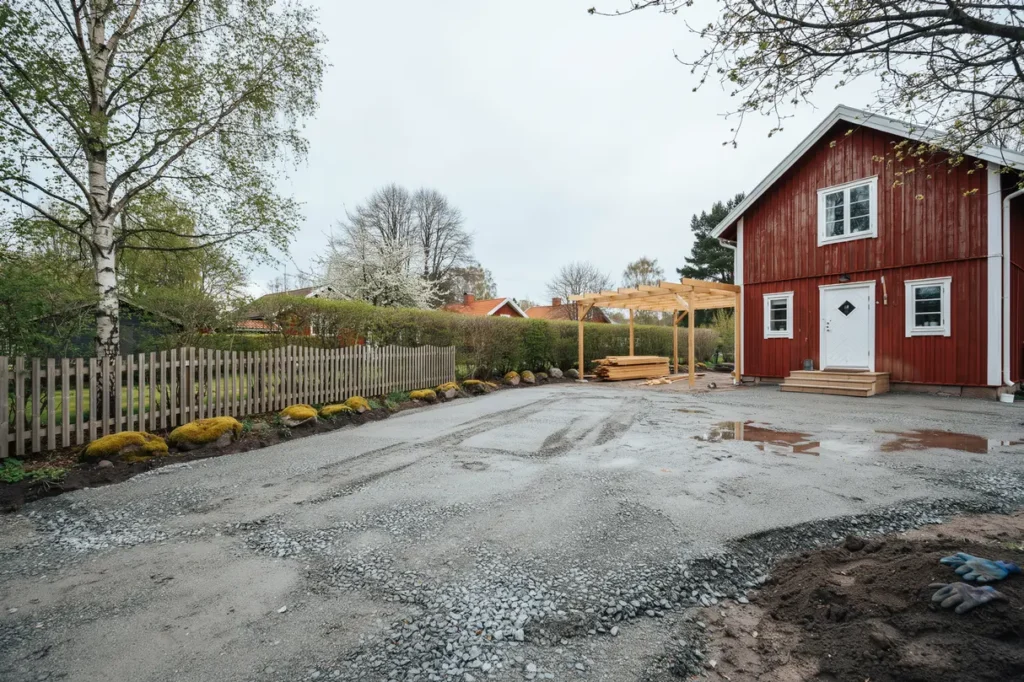 schakta f r garageuppfart och carport s f r du en stabil grund som h ller ver tid